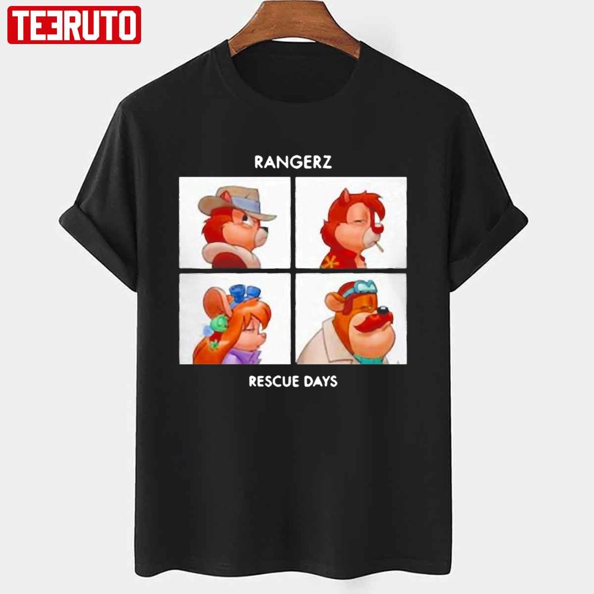 Rangerz Rescue Days Gorillaz Inspired Rescue Rangers 90s Unisex T-shirt
