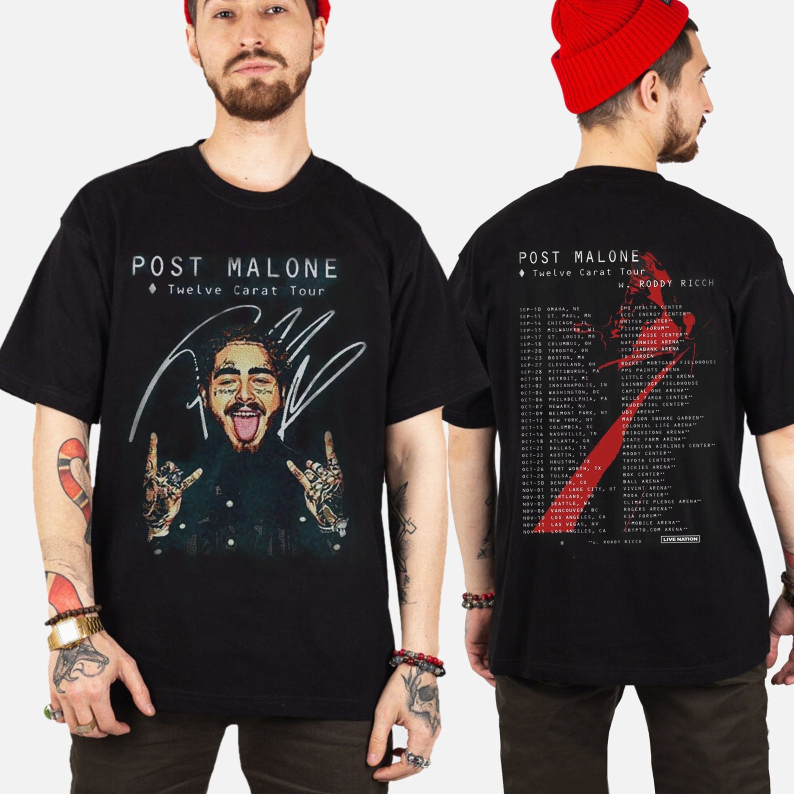 Rapper Post Malone Twelve Carat Tour 2022 Post Malone Concerts New Design Unisex T-Shirt