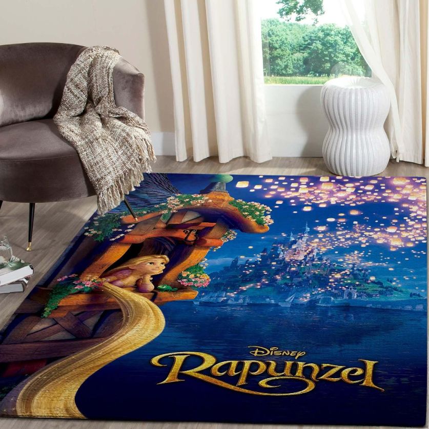 Rapunzel Tangled Disney Living Room Area Rug For Christmas,  Kitchen Rug,  Christmas Gift US Decor