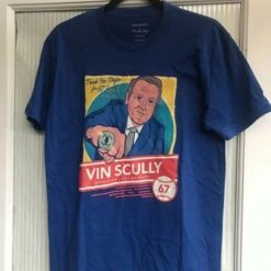 Rare Vin Scully Dodgers Legend 1927-2022 Blue T-Shirt