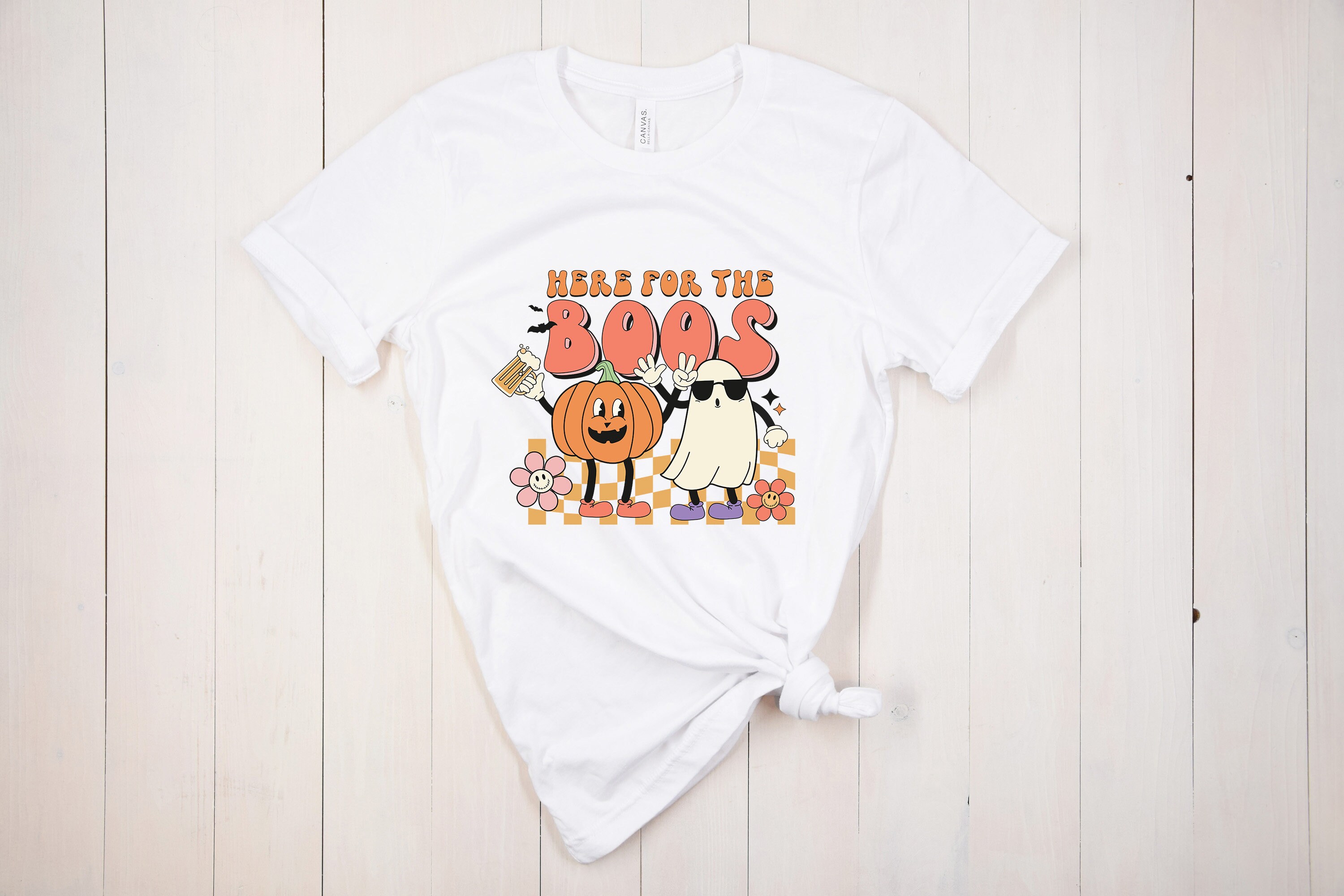 Retro Halloween Comfort Colors Here For The Boos Shirt