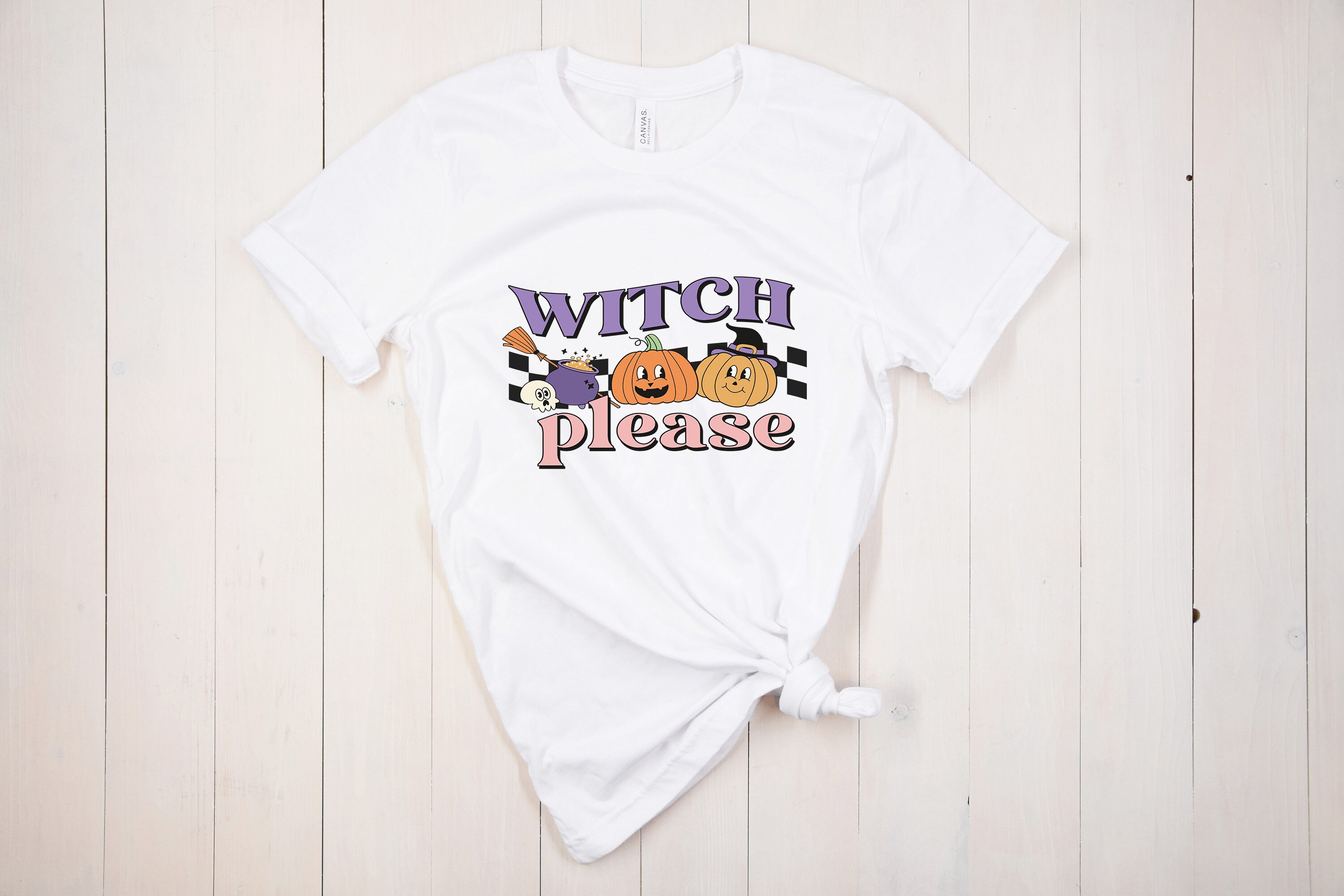 Retro Halloween Comfort Colors Witch Please Shirt