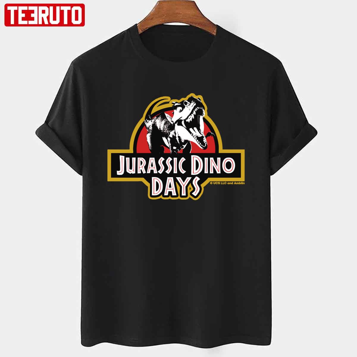 Retro Jurassic Park Dino Days Unisex T Shirt Teeruto 5581