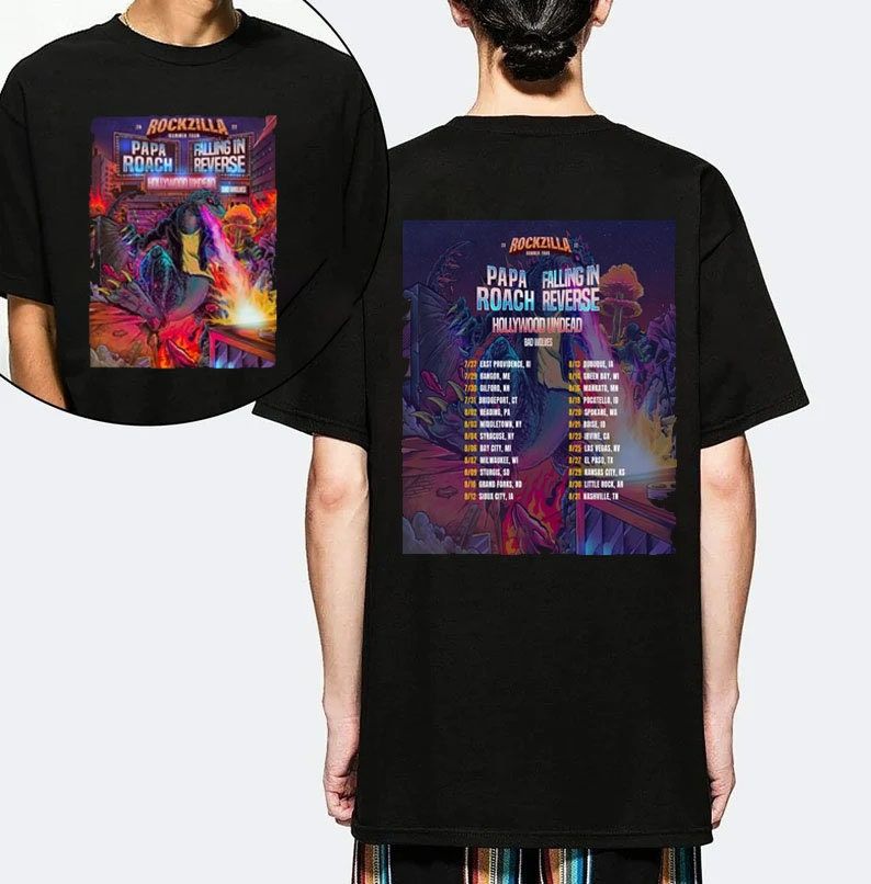 Rockzilla Summer Tour 2022 Unisex Double Sides TShirt Teeruto