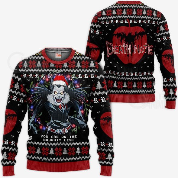Ryuk Ugly Christmas Death Note Anime Xmas Knitted Sweater
