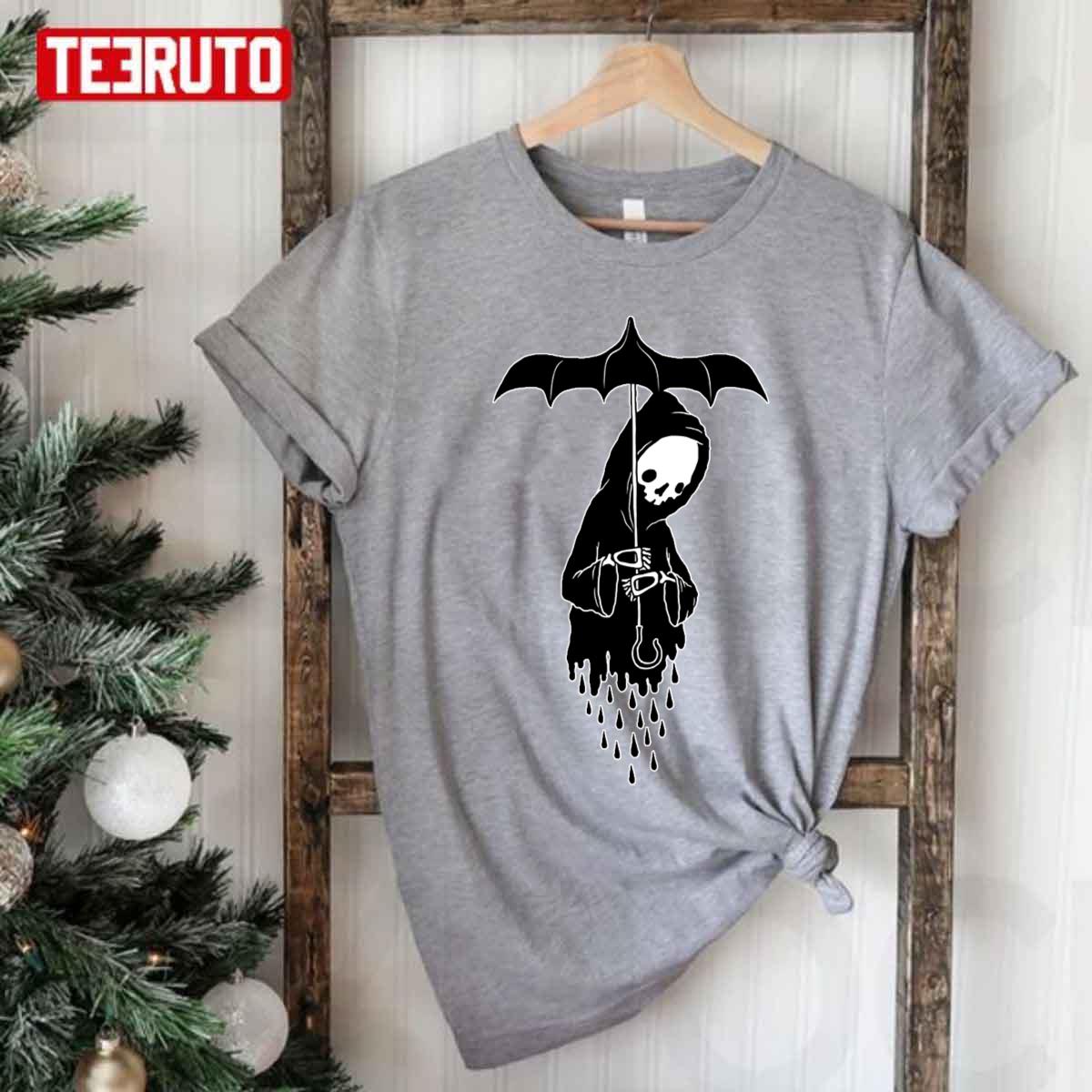Sad Death Ghost Skeleton Unisex T-Shirt