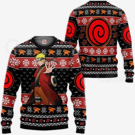 Sage Ugly Christmas Anime Xmas Knitted Sweater