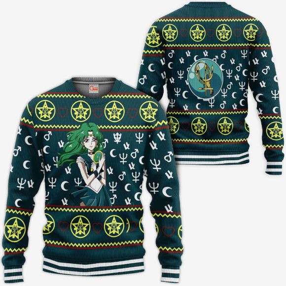Sailor Neptune Ugly Christmas Sailor Moon Anime Xmas Idea Knitted Sweater