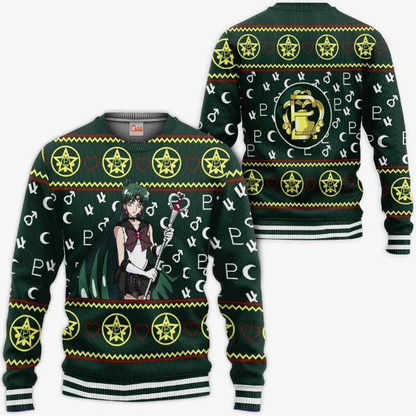 Sailor Pluto Ugly Christmas Sailor Moon Anime Xmas Idea Knitted Sweater