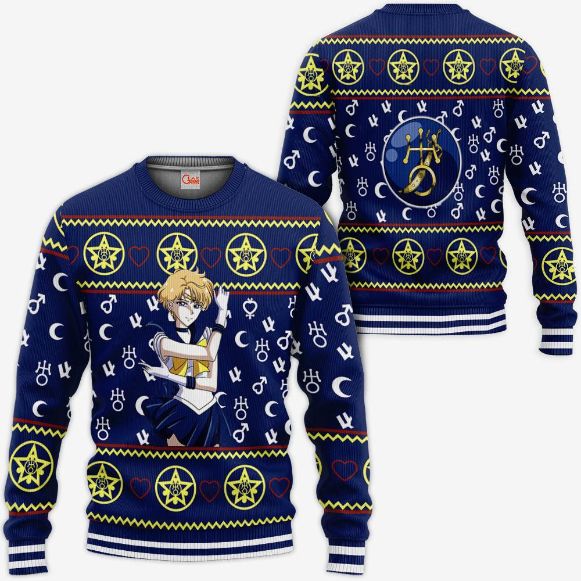 Sailor Uranus Ugly Christmas Sailor Moon Anime Xmas Idea Knitted Sweater