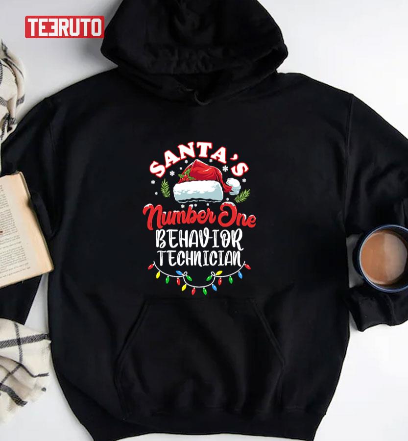 Santa's Number One Behavior Technician Funny Christmas Quote Unisex Sweatshirt