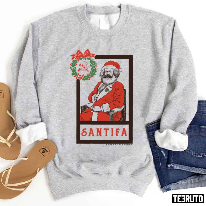 Santifa Funny Santa Art Christmas Unisex Sweatshirt