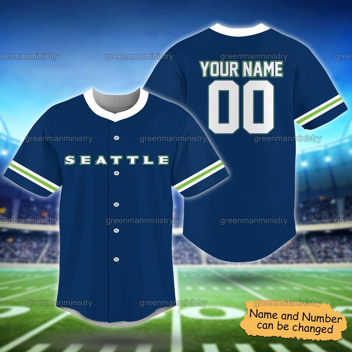 Seattle Jersey Name And Number Personalized Sports Seattle Custom Shirt
