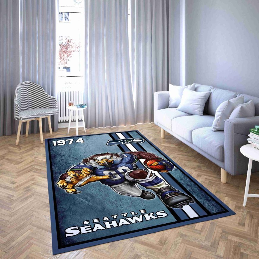 Seattle Seahawks Rugby Team Living Room Rug Carpet
