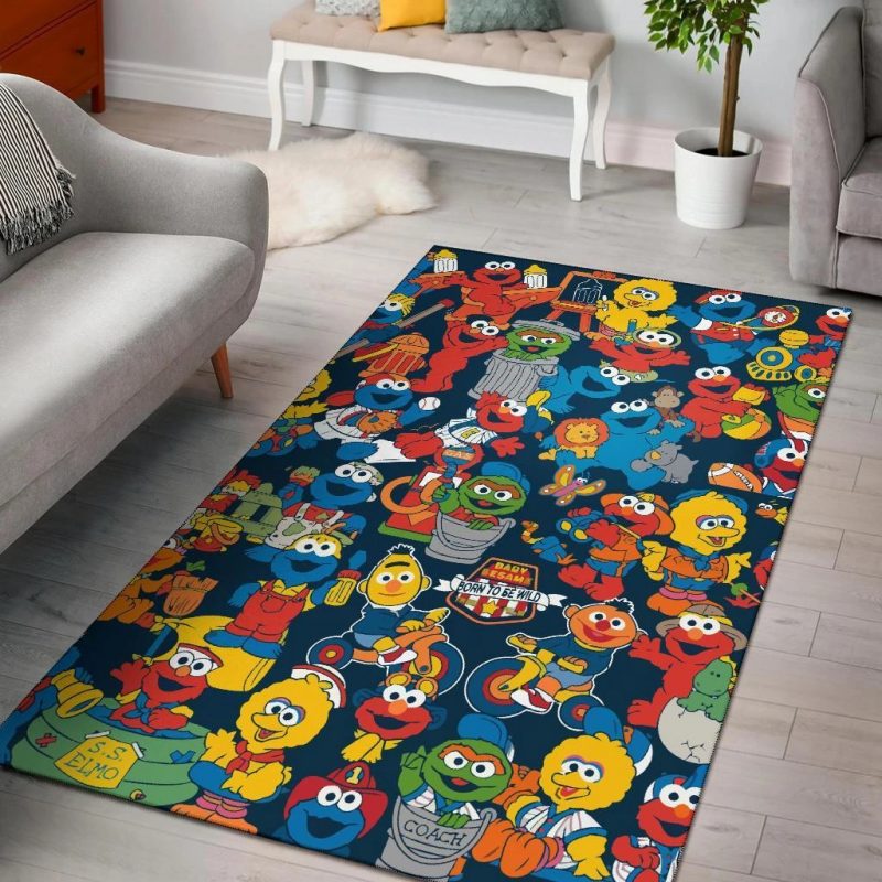 Sesame Street Muppets Characters Area Rug