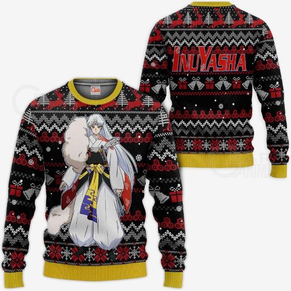 Sesshomaru Ugly Christmas Inuyasha Anime Xmas Knitted Sweater