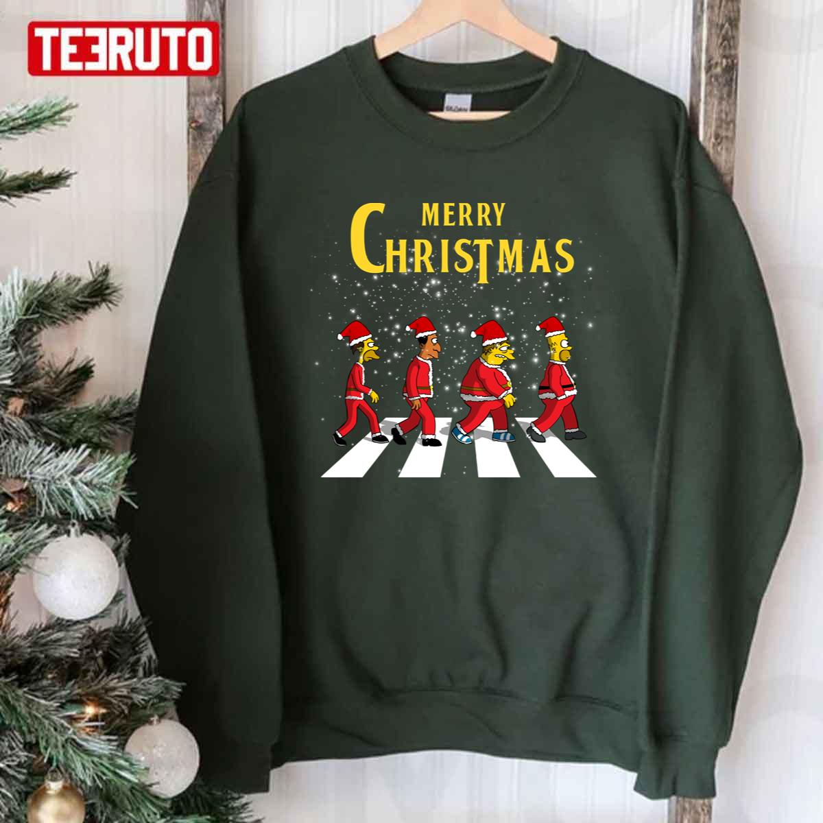 Simp’s Merry Chirstmas On Abbey Road Unisex Sweatshirt