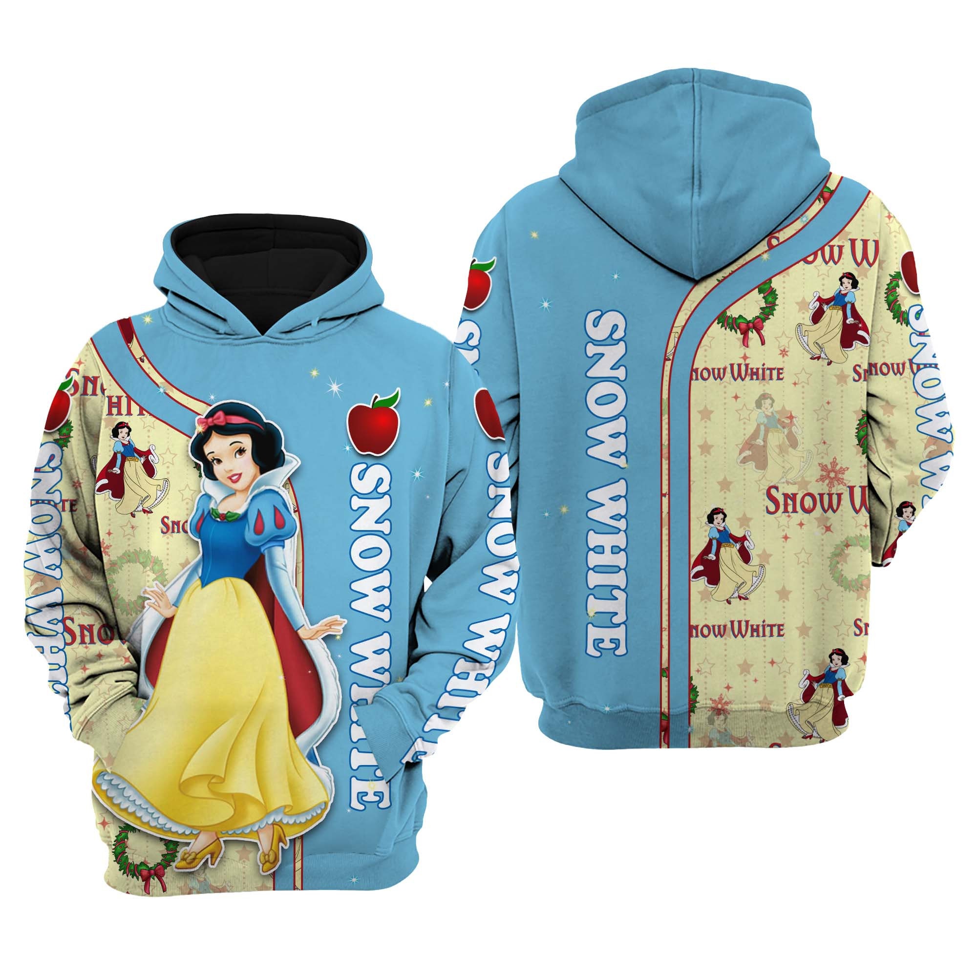 Snow White Christmas Disney AOP Unisex Hoodie