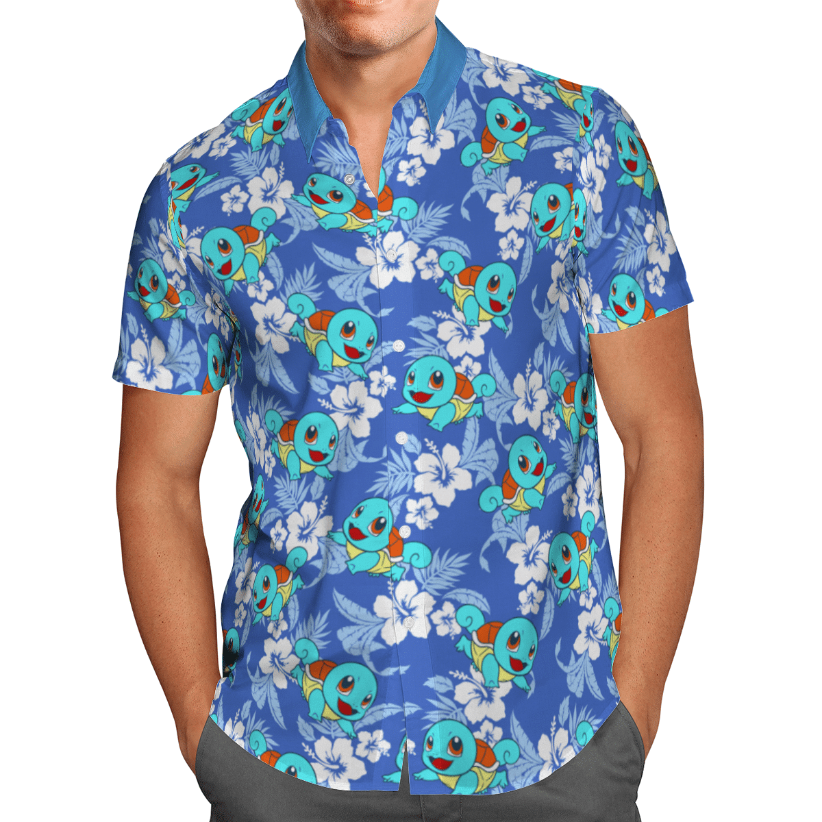 Squirtle Tropical Beach Pokemon Hawaiian Shirt - Teeruto