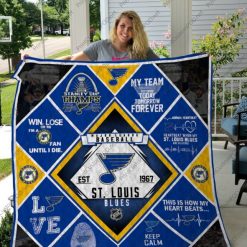 St Louis Blues Baseball Est 1967 Quilt Blanket