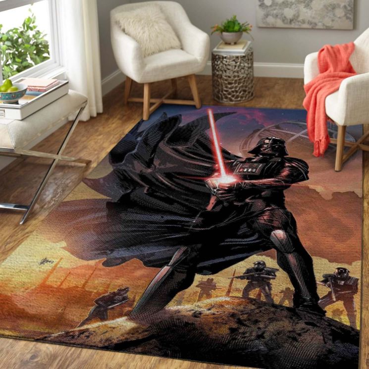 Star War Fans Death Star &amp Darth Vader Area Rug – Movie UQ93632 Rug Carpet