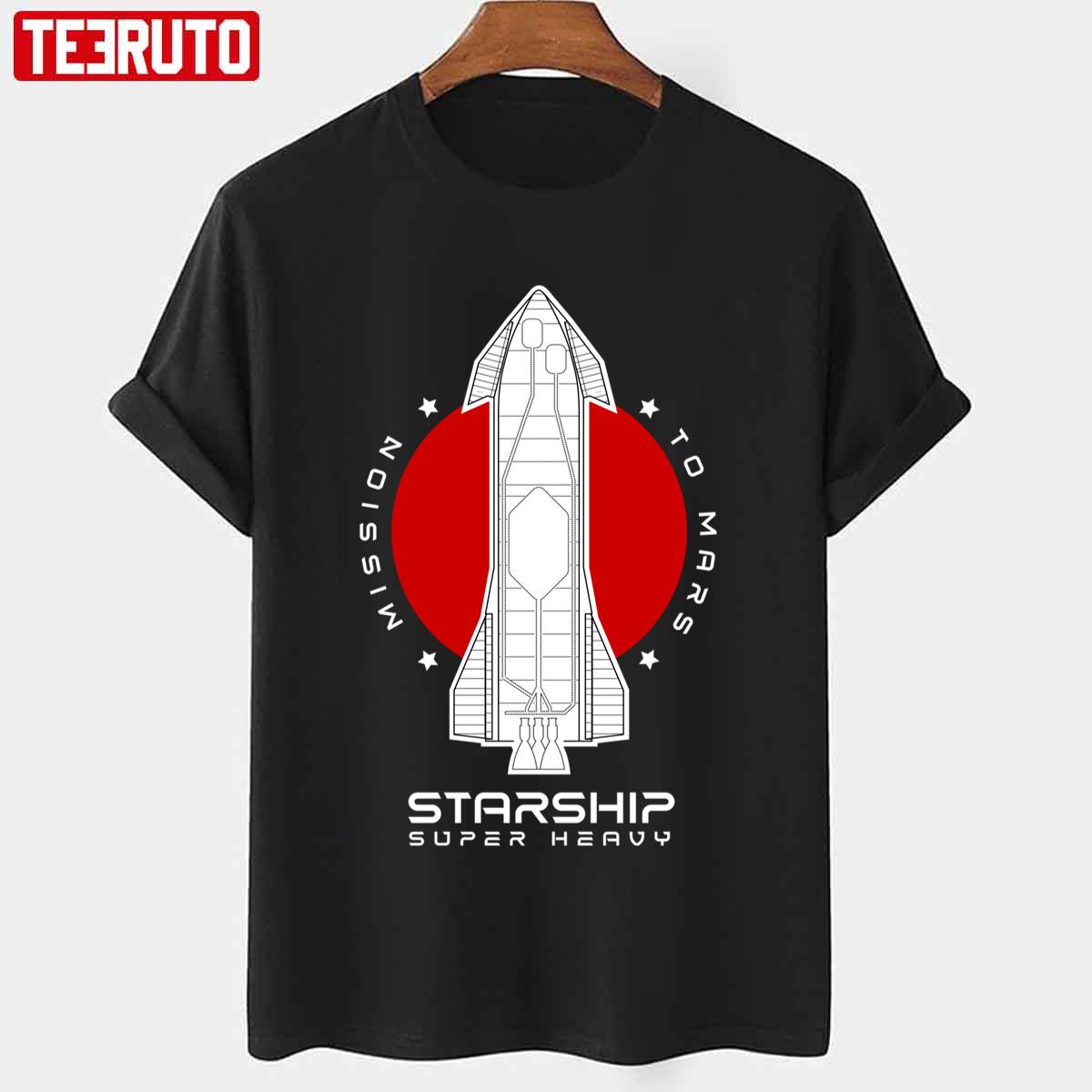 Starship Sn24 Mission To Mars Space Rocket Launch Unisex T-shirt