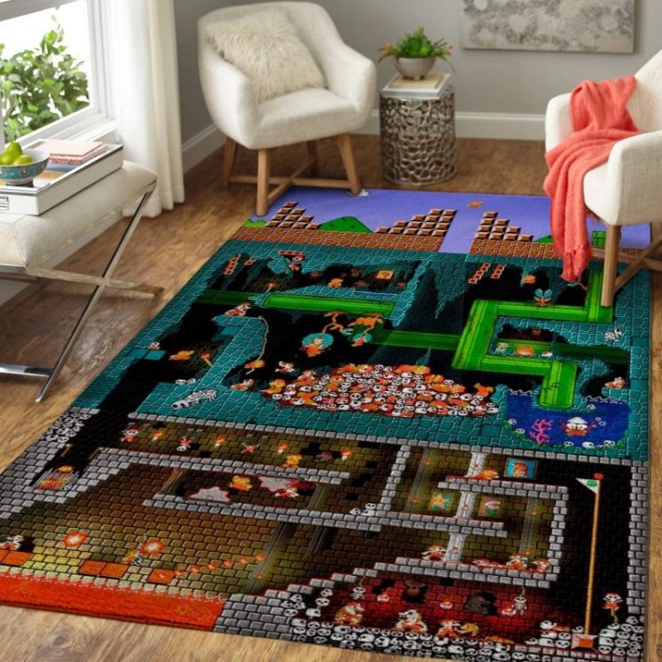 Super Mario Bros Area Carpet Rug Teeruto   Super Mario Bros Area Carpet Rugdjlzu 