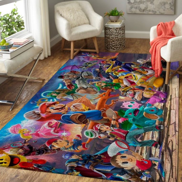 Super Smash Bros Characters Game Living Room Rug Carpet 2 - Teeruto