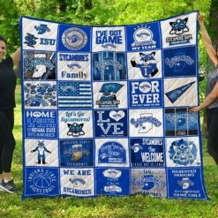 Sycamores Ncaa Indiana State Sycamores Collection Combined Quilt Blanket