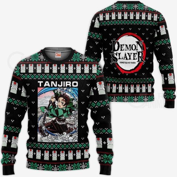 Tanjiro Kamado Ugly Christmas Demon Slayer Anime Knitted Sweater