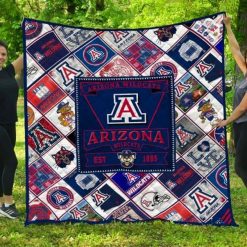 Team Ncaa Arizona Wildcats Combined Loved Quilt Blanket
