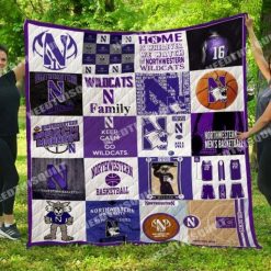 The Basketball Team Ncaa Northwestern Wildcats Quilt Blanket
