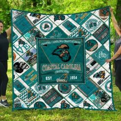 The Chanticleers Ncaa Coastal Carolina Chanticleers Collection Combined Quilt Blanket