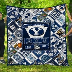 The Cougars Ncaa Byu Cougars Collection Combined Collected Quilt Blanket