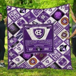 The Crusaders Ncaa Holy Cross Crusaders Collection Combined Quilt Blanket