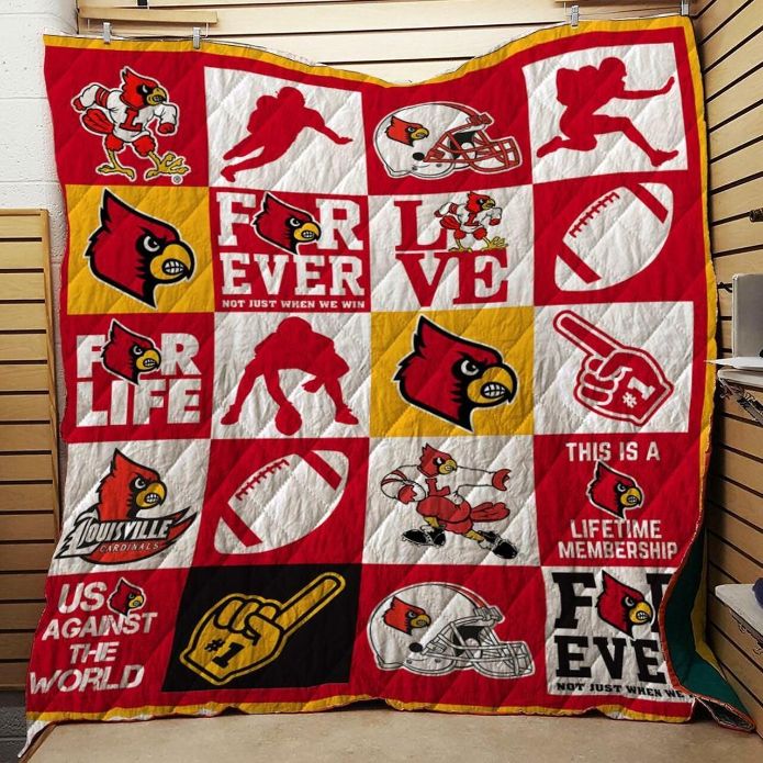 The Football Team EST 1912 Ncaa Louisville Cardinals Collection Loved Quilt  Blanket - Teeruto