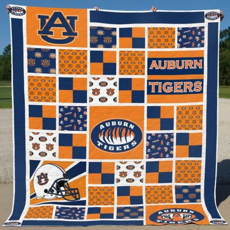 The Helmet Ncaa Auburn Tigers Collection Quilt Blanket