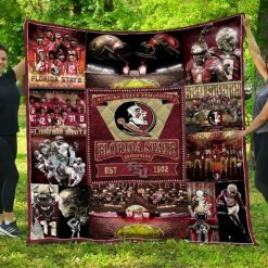 The Seminoles Ncaa Florida State Seminoles Green Quilt Blanket