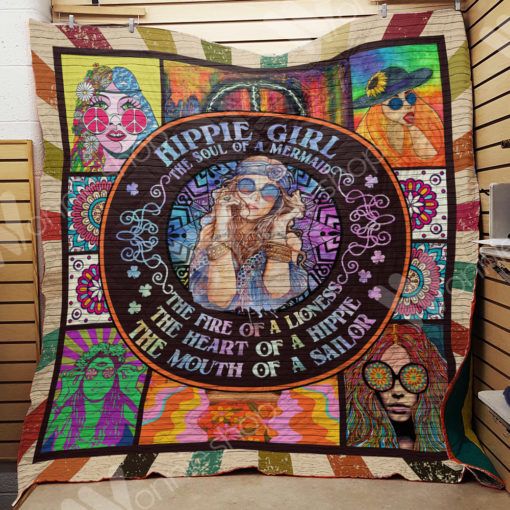 The Soul Of A Mermaid Hippie Quilt Blanket