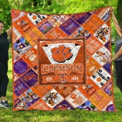 The Tigers Ncaa Clemson Tigers Collection Green Quilt Blanket