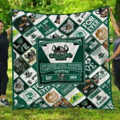 The Vikings Ncaa Cleveland State Vikings Collection Quilt Blanket