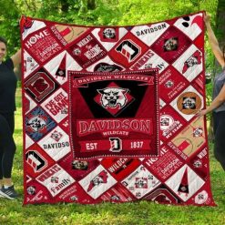 The Wildcats Ncaa Davidson Wildcats Combined Collection Quilt Blanket
