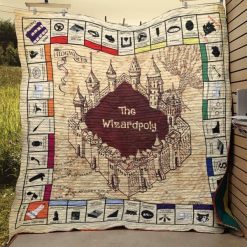 The Wizard Poly Map Harry Potter Quilt Blanket