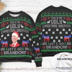 This Is My Ugly Chirstmas Lets Go Brandon Knitted Ugly Xmas Sweater