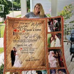 To My Wife Once Upon A Time From Your Husband Friends Collection Quilt Blanket