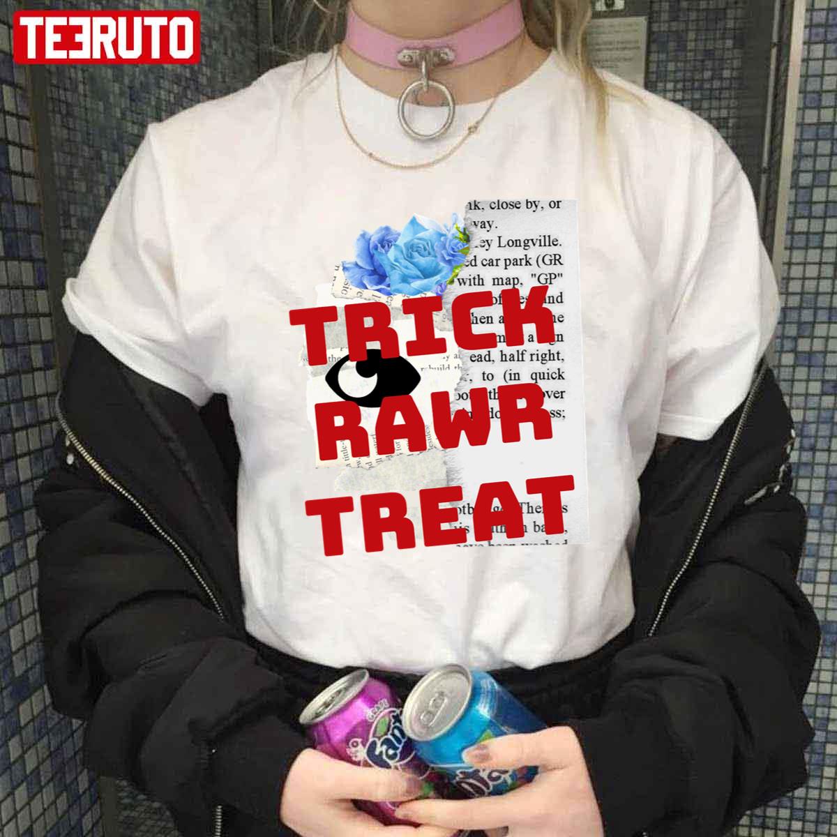 Trick Rawr Treat Halloween Dinosaur T-Rex Mummy Unisex T-Shirt