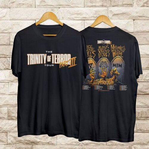 Trinity Of Terror Tour Part Iii 2022 Vintage Rockband Unisex Double Sides T-Shirt