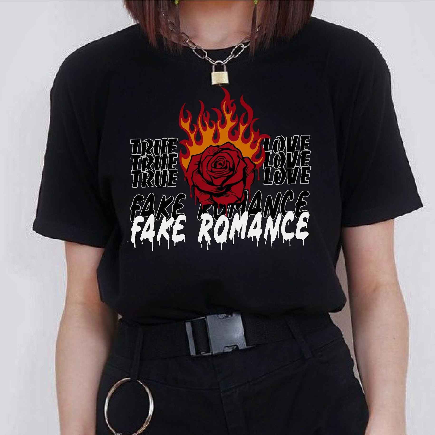 True Love Fake Romance Aesthetic Gothic Unisex T-shirt