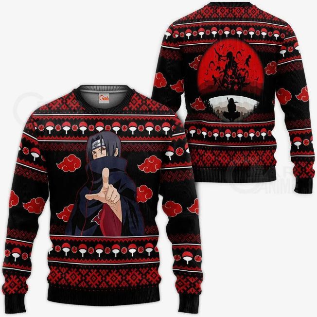 Uchiha Itachi Ugly Christmas Akt Anime Xmas Knitted Sweater