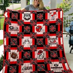 UGA Ncaa Georgia Bulldogs Combined Quilt Blanket
